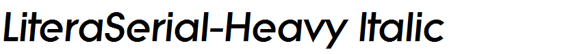 LiteraSerial-Heavy Italic