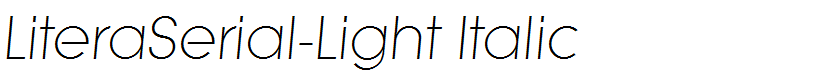 LiteraSerial-Light Italic