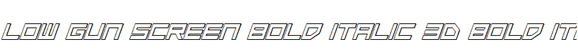 Low Gun Screen Bold Italic 3D Bold Italic 3D