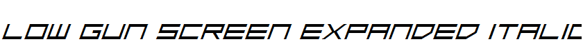 Low Gun Screen Expanded Italic Expanded Italic