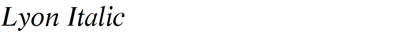 Lyon Italic