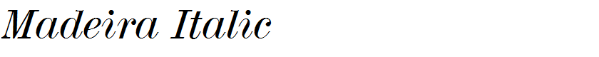Madeira Italic