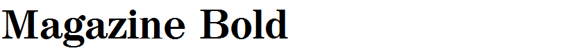 Magazine Bold