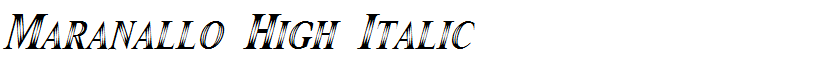 Maranallo High Italic