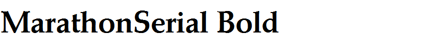 MarathonSerial Bold
