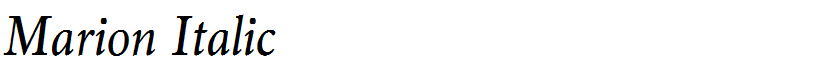 Marion Italic