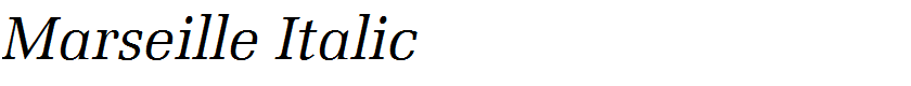 Marseille Italic