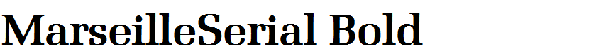 MarseilleSerial Bold