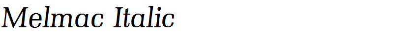 Melmac Italic