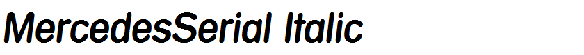 MercedesSerial Italic