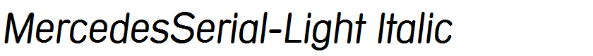 MercedesSerial-Light Italic