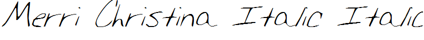 Merri Christina Italic Italic