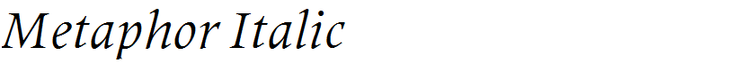 Metaphor Italic