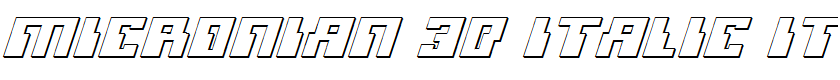 Micronian 3D Italic Italic