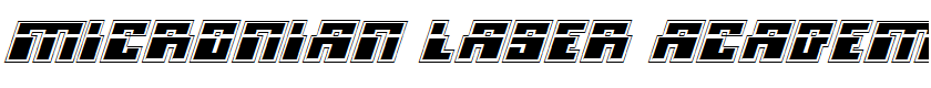 Micronian Laser Academy Italic Regular