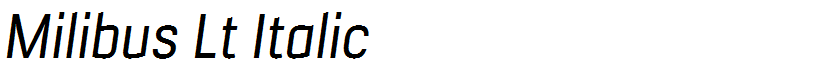 Milibus Lt Italic