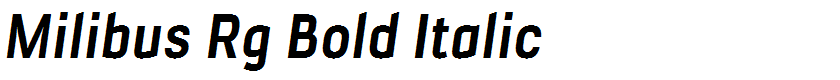 Milibus Rg Bold Italic