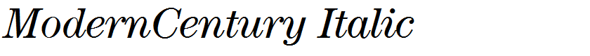 ModernCentury Italic