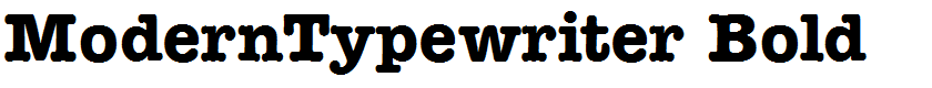 ModernTypewriter Bold