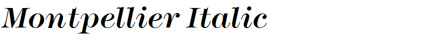 Montpellier Italic