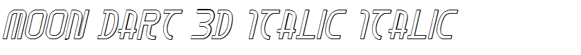 Moon Dart 3D Italic Italic