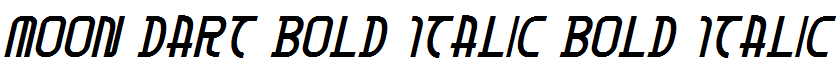 Moon Dart Bold Italic Bold Italic