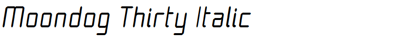 Moondog Thirty Italic