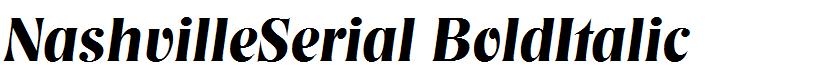 NashvilleSerial BoldItalic