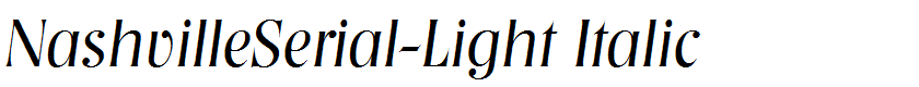 NashvilleSerial-Light Italic