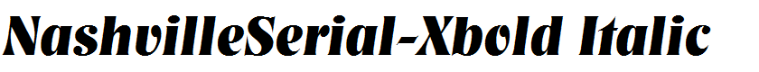 NashvilleSerial-Xbold Italic