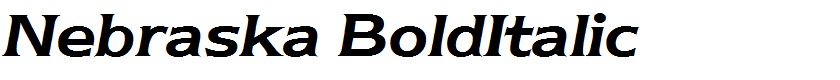 Nebraska BoldItalic