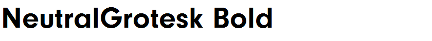 NeutralGrotesk Bold