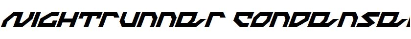 Nightrunner Condensed Italic Condensed Italic