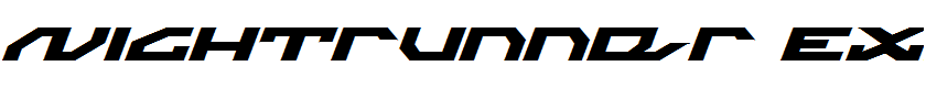 Nightrunner Expanded Italic Expanded Italic