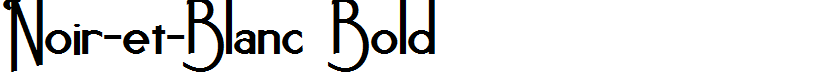 Noir-et-Blanc Bold