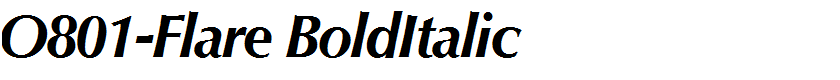 O801-Flare BoldItalic
