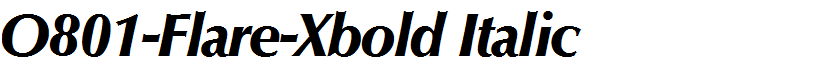 O801-Flare-Xbold Italic