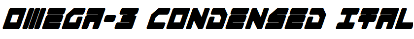 Omega-3 Condensed Italic Condensed Italic