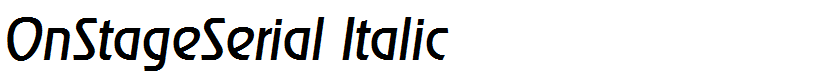 OnStageSerial Italic