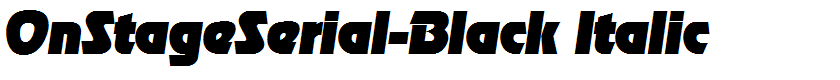 OnStageSerial-Black Italic