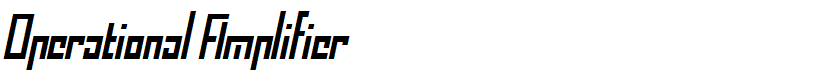 Operational Amplifier