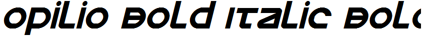 Opilio Bold Italic Bold Italic