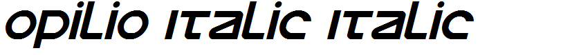 Opilio Italic Italic