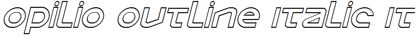 Opilio Outline Italic Italic