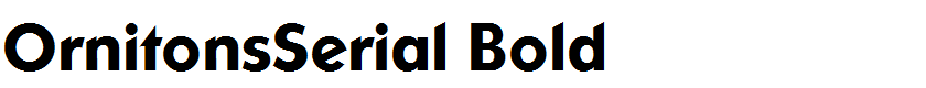 OrnitonsSerial Bold