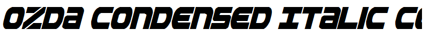 Ozda Condensed Italic Condensed Italic