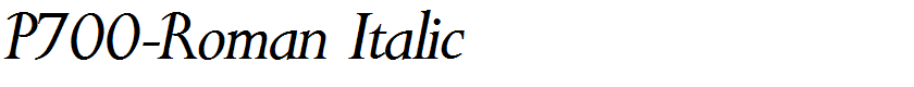 P700-Roman Italic