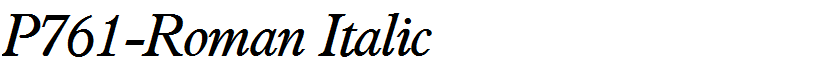 P761-Roman Italic