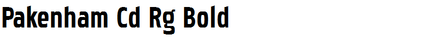 Pakenham Cd Rg Bold