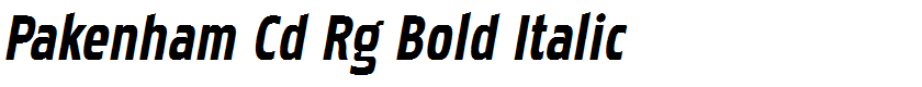 Pakenham Cd Rg Bold Italic